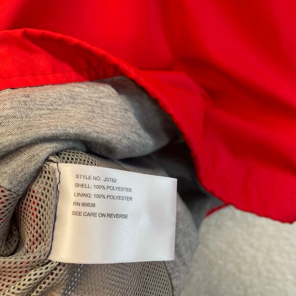 SportTek Trinity Valley college Cardinals Windshirt Pullover Red V-Neck Lined - Picture 9 of 11